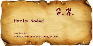 Haris Noémi névjegykártya